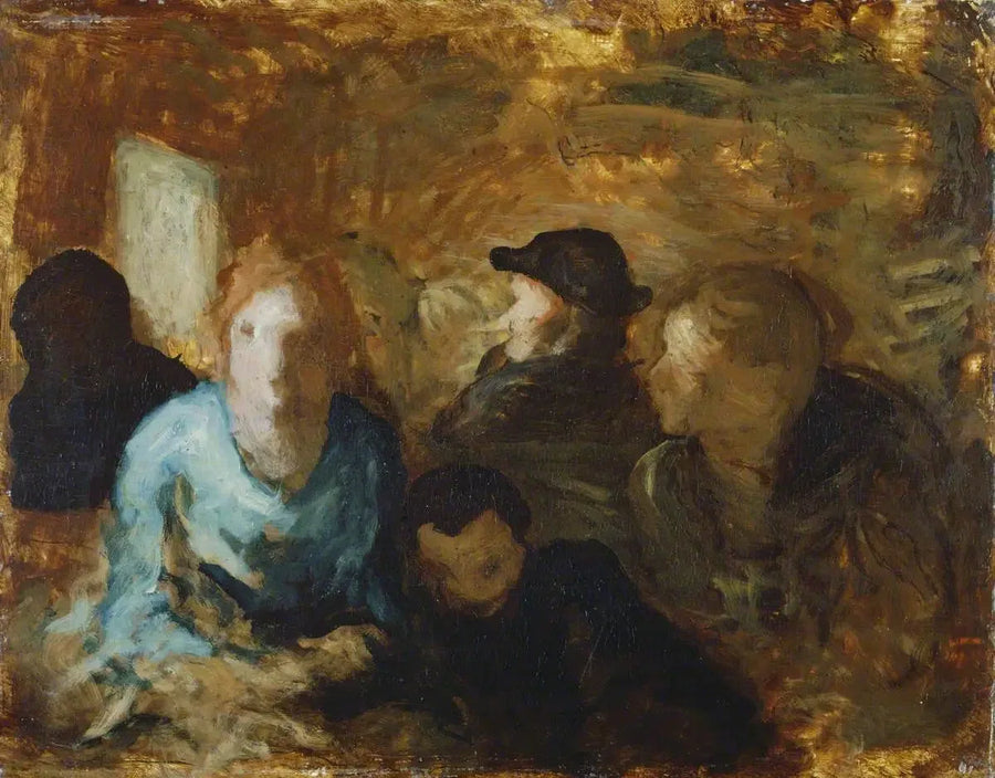 A third class car - Honoré Daumier