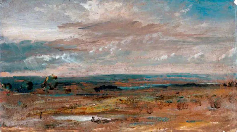 A View in Hampstead, Evening - John Constable
