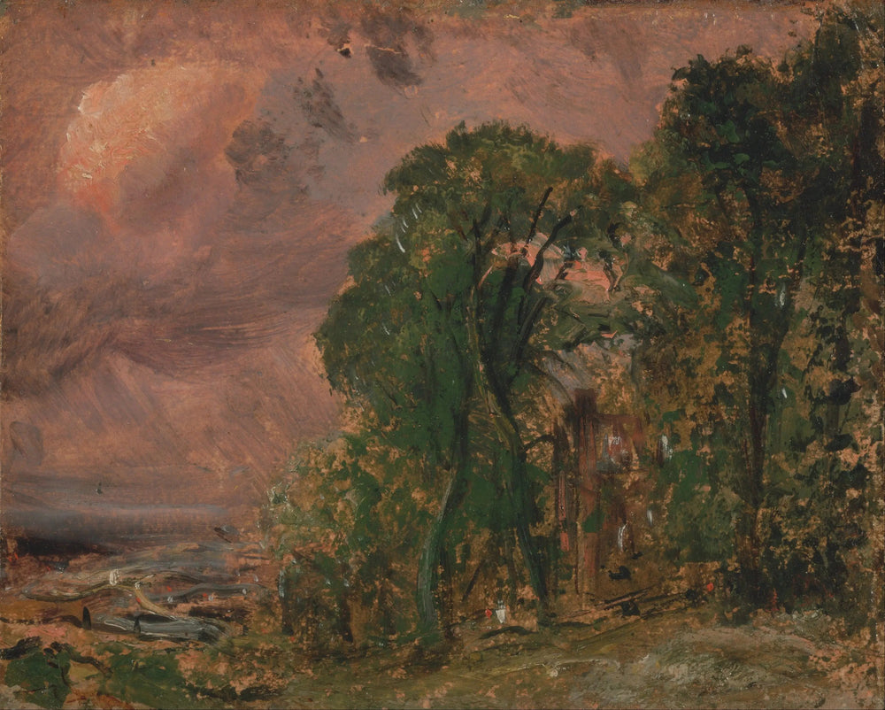 Une vue à Hampstead par temps orageux - John Constable image 1 tableau peint à l’huile sur toile