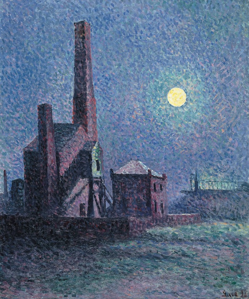 Factory under the moonlight - Maximilien Luce