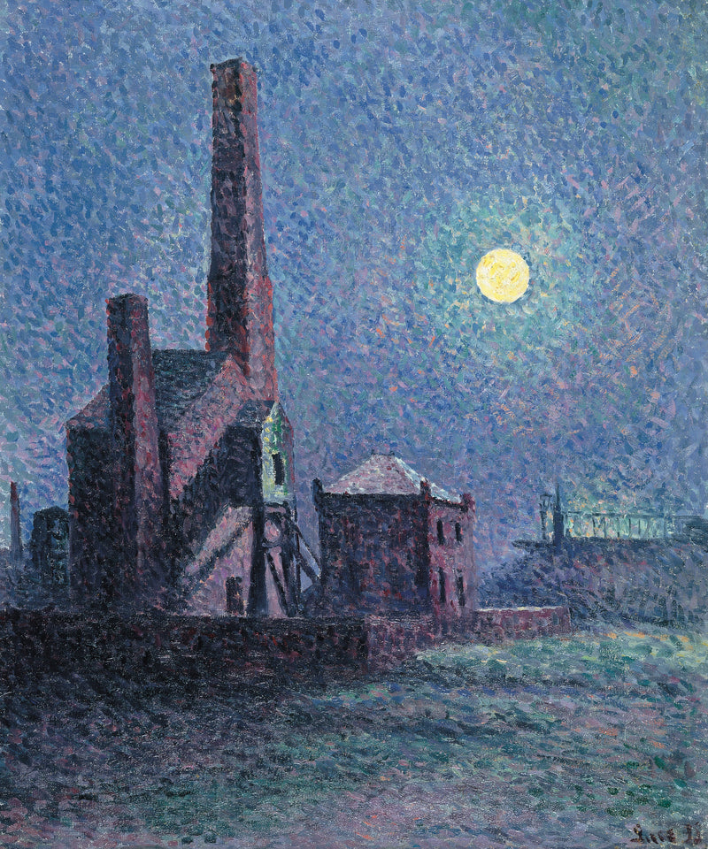 Factory under the moonlight - Maximilien Luce