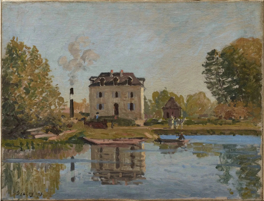 Factory on the Banks of the Seine, Bougival - Alfred Sisley