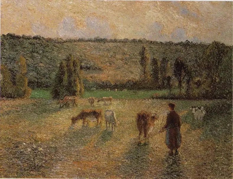 Cowherd at Éragny - Camille Pissarro