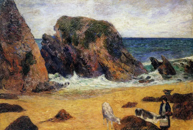 Cows by the Sea - Paul Gauguin