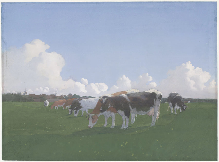 Vaches au pâturage dans un pré - Jan Voerman