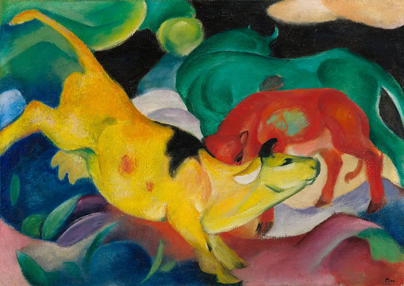 Red Green Yellow Cows - Franz Marc
