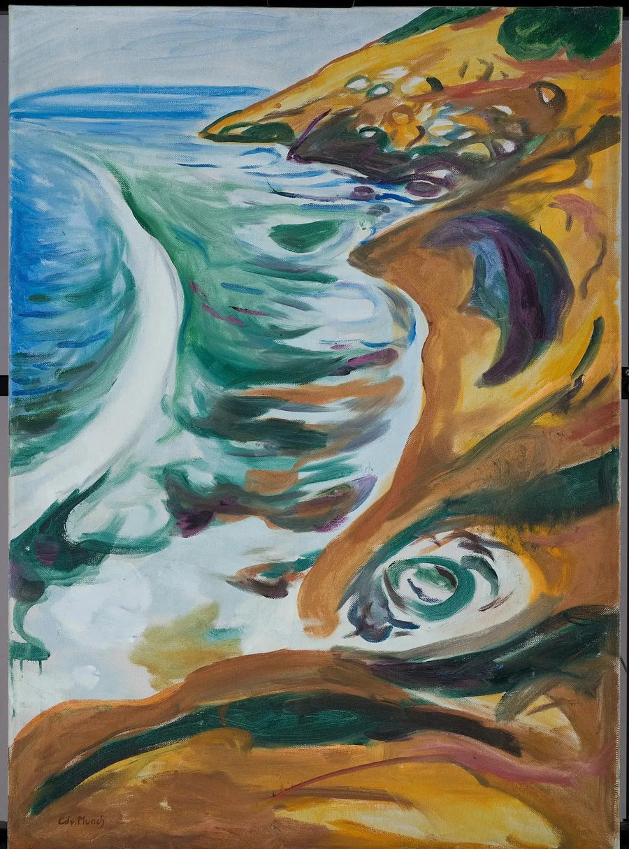 Waves Crashing on the Rocks - Edvard Munch