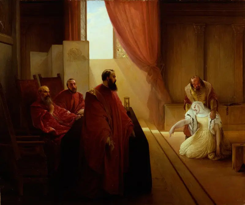 Valenza Gradenigo before the Inquisition - Francesco Hayez