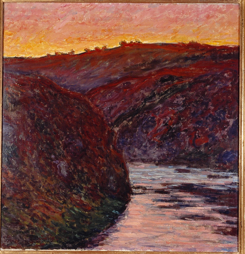 The Creuse Valley, setting sun W1226 - Claude Monet