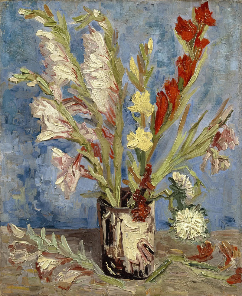 Vase with Gladioli and Chinese Asters - Vincent van Gogh