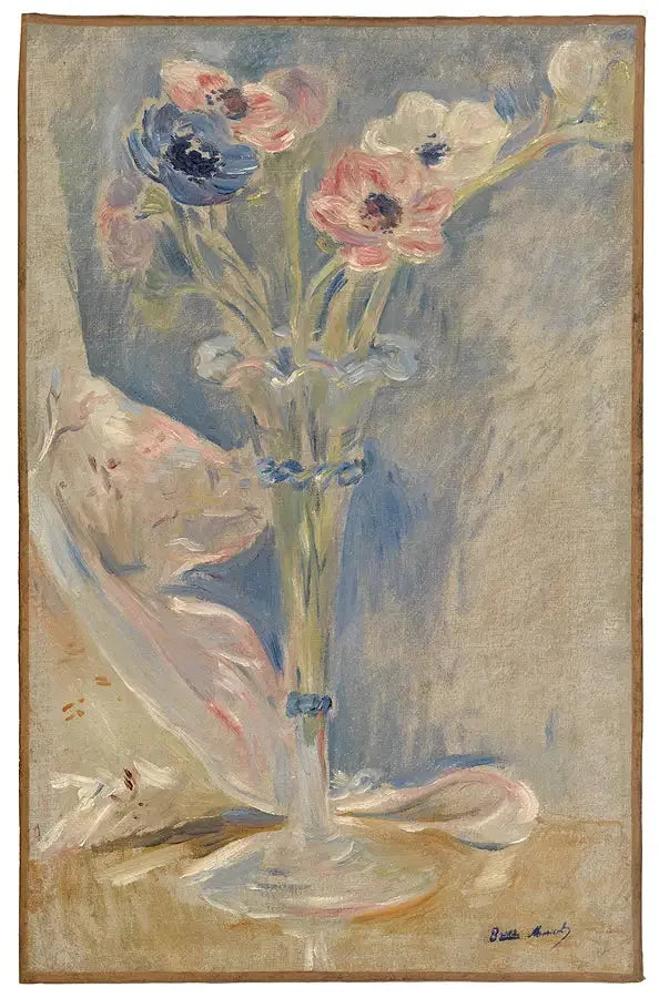 Vase with Anemones and Bag of Candies - Berthe Morisot