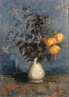 White vase with roses and other flowers - Vincent van Gogh