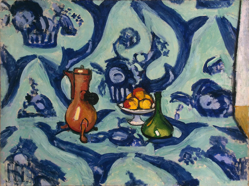 Vase, bottle and fruits - Henri Matisse