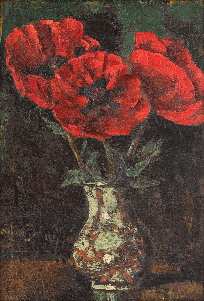 Vase de coquelicots – Octav Băncilă, peinture de coquelicots