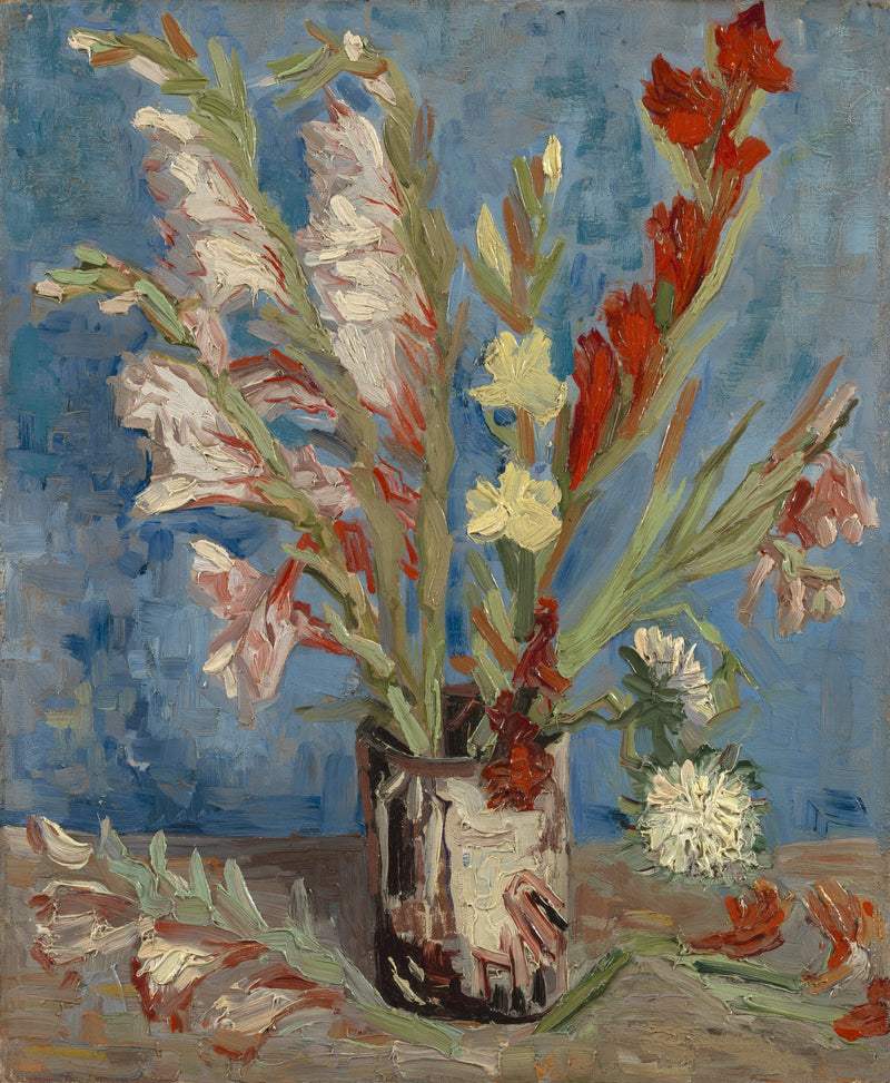 Vase with Gladioli and Chinese Asters - Vincent van Gogh