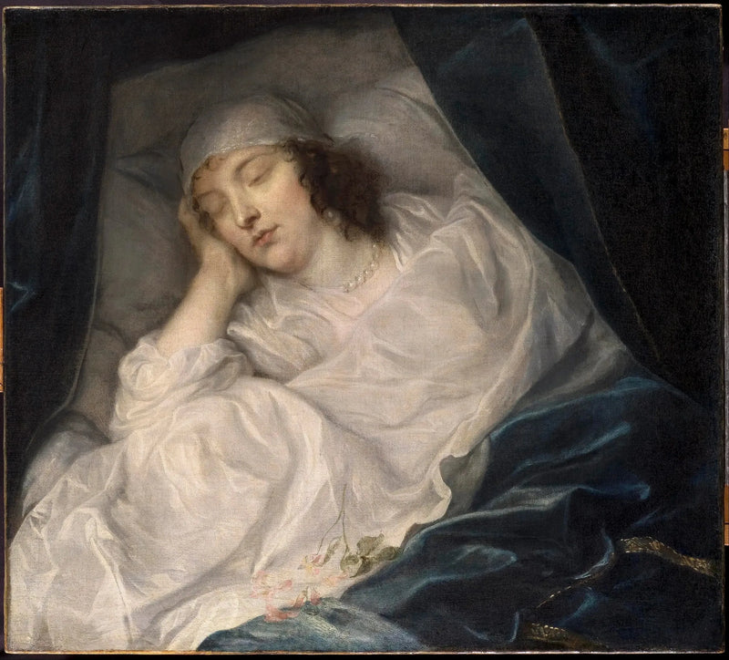 Venetia, Lady Digby, on her deathbed - Antoine van Dyck
