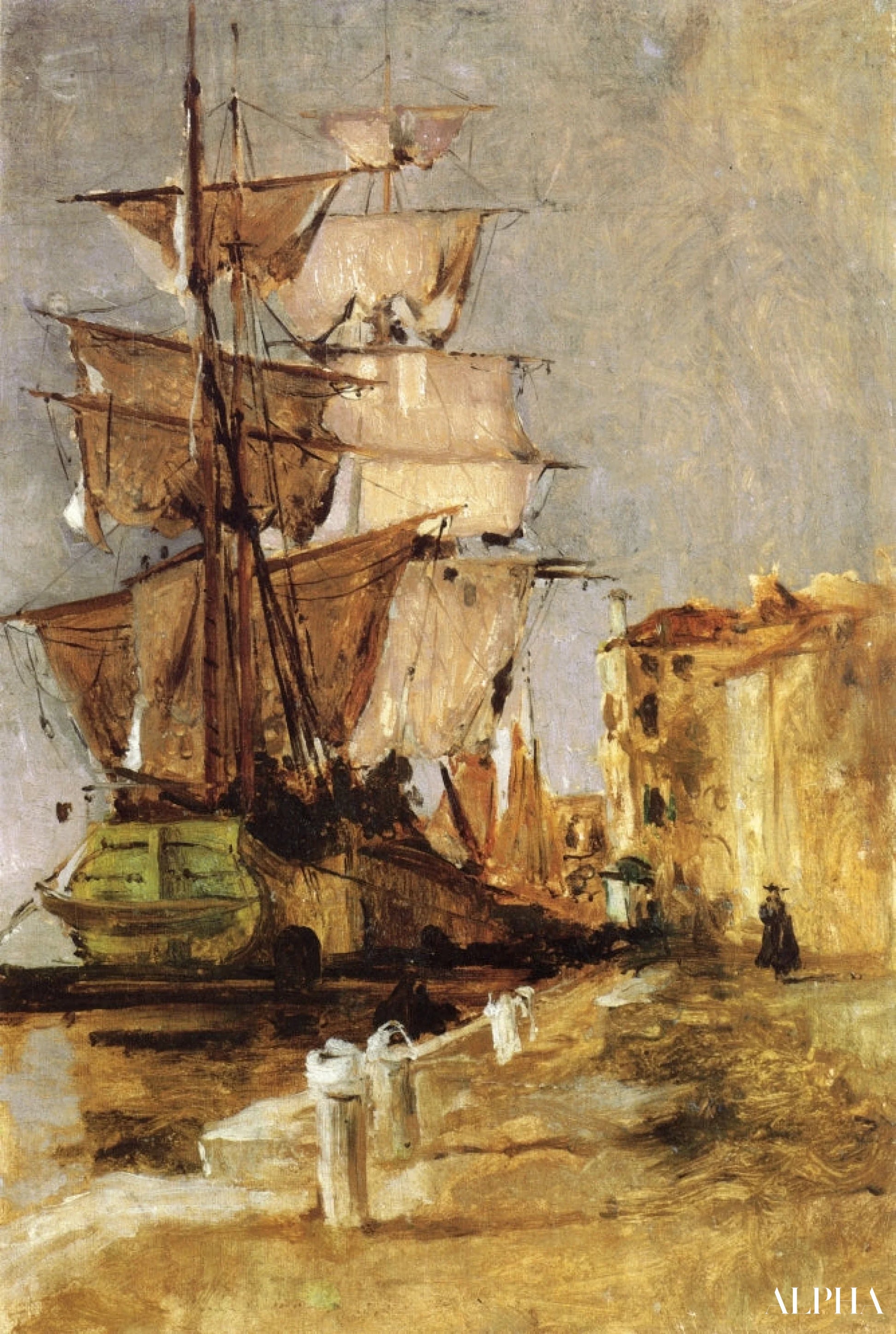 Venetian Sailing Vessel - John Henry Twachtman - High-end reproductions of paintings and artworks