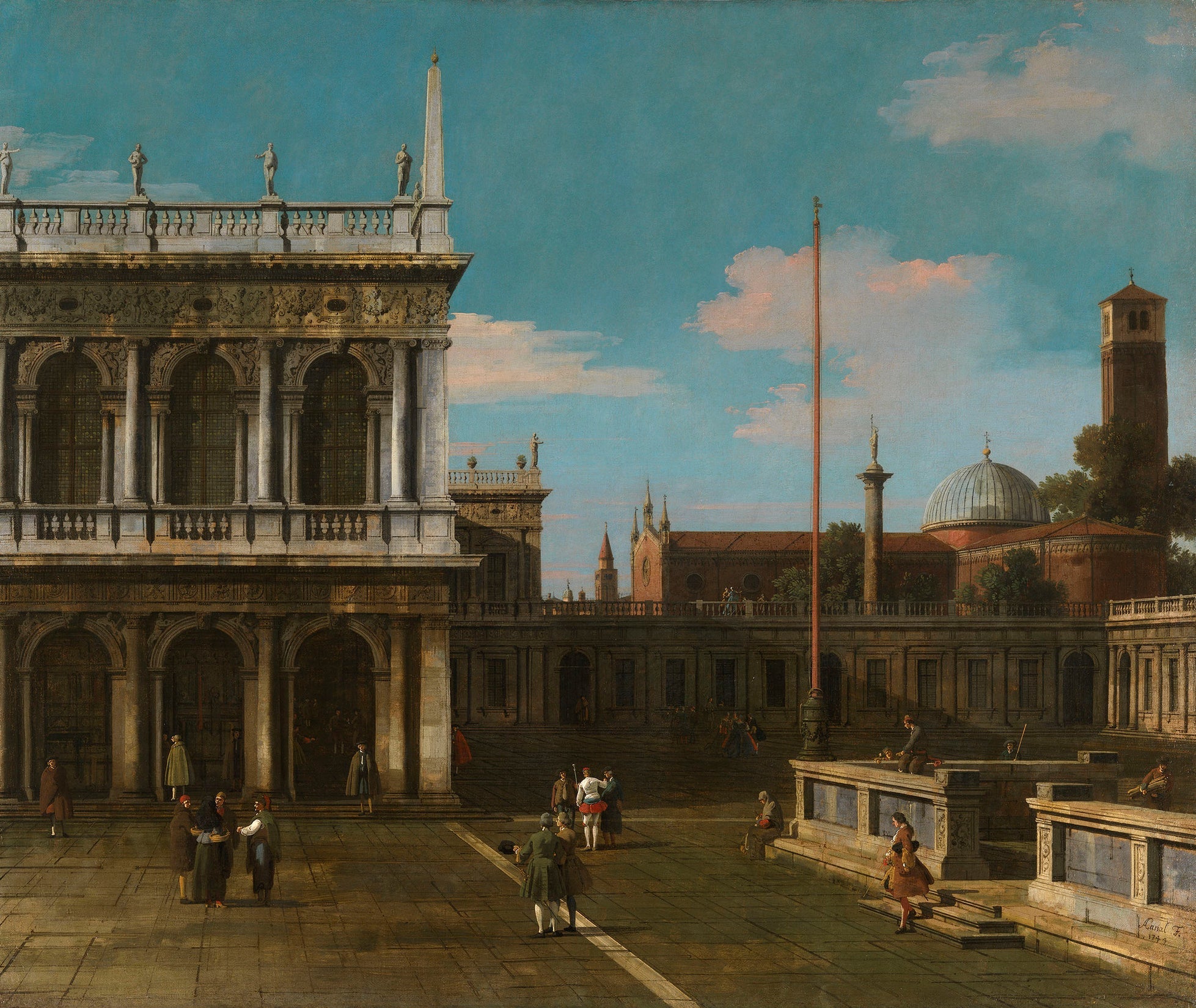 Venice: Capriccio of the Piazzetta with the Libreria - Canaletto