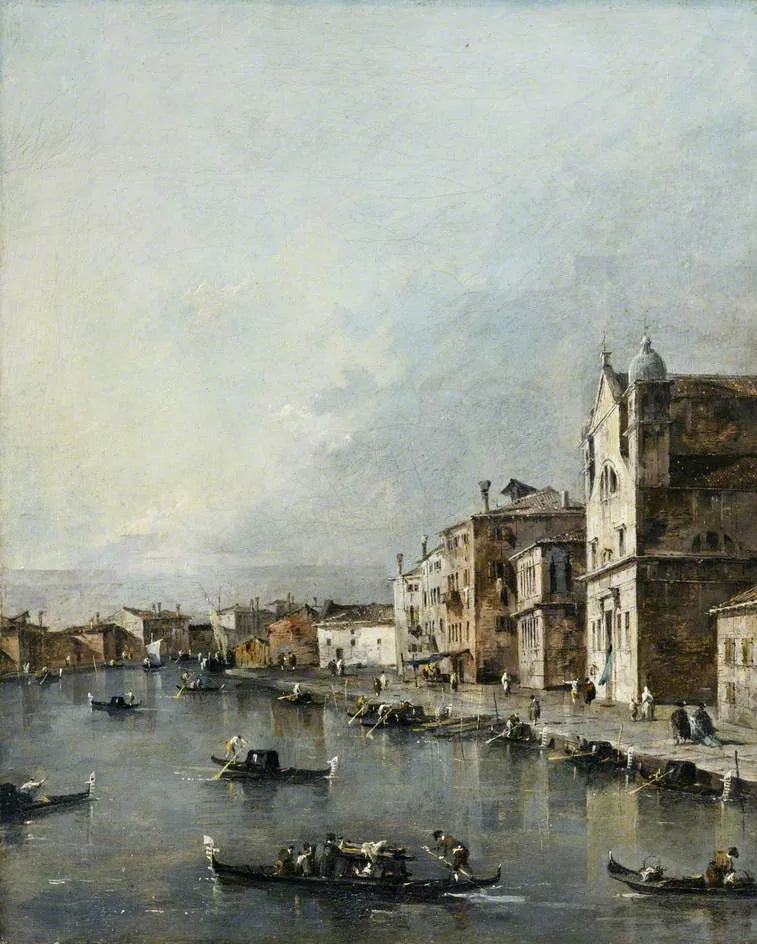 Venice, the Santa Lucia Church on the Grand Canal - Francesco Guardi