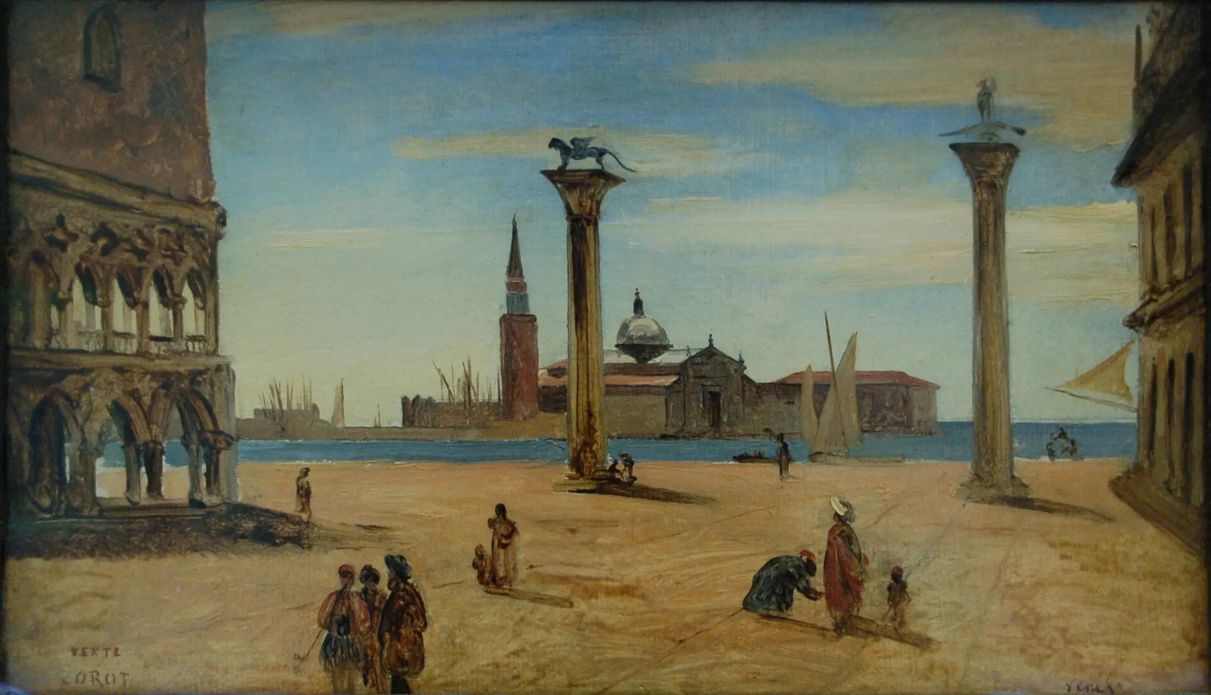 Venise la piazzetta - Jean-Baptiste Camille Corot - Alpha Reproduction