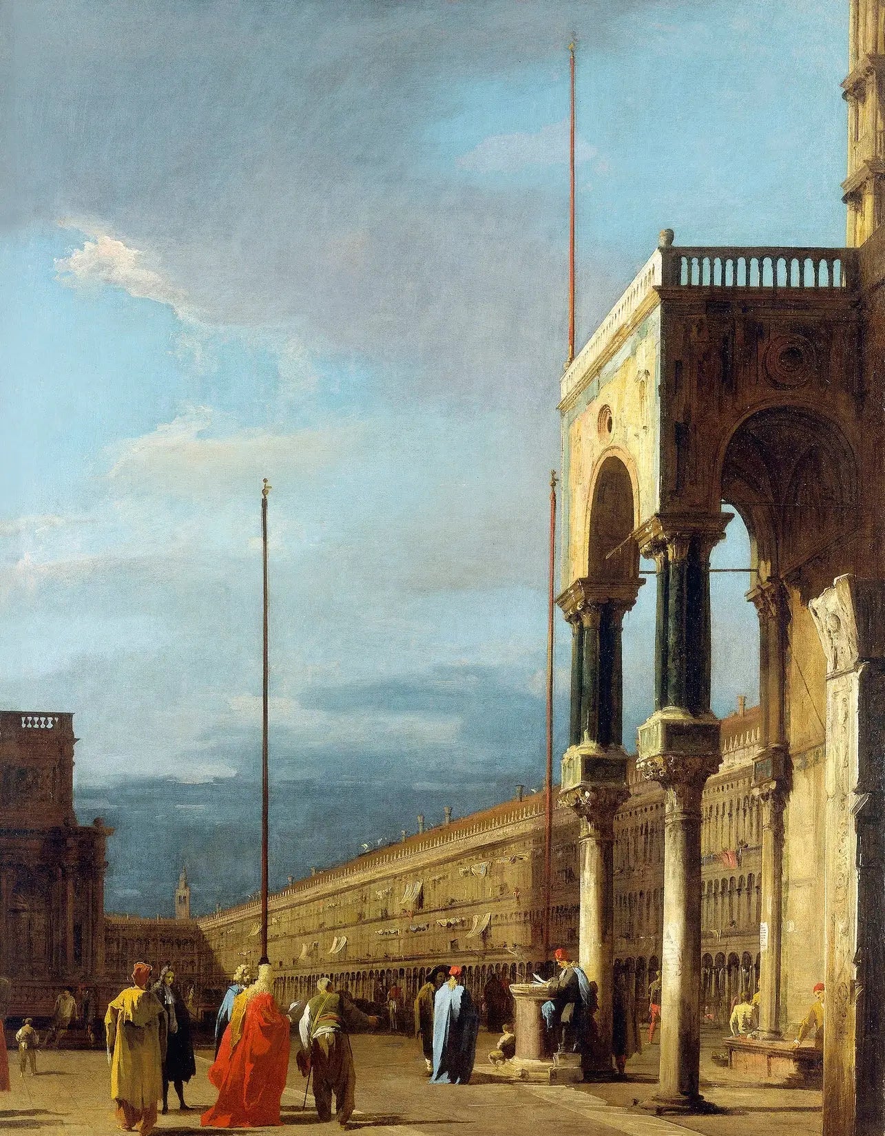 Venise: la place Saint-Marc depuis un coin de la basilique - Canaletto - Alpha Reproduction