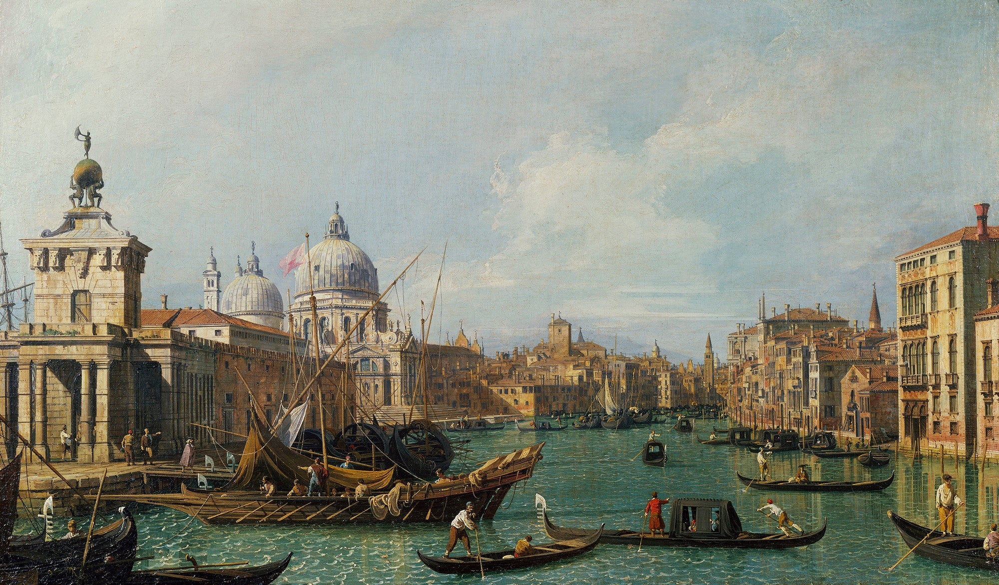 Venice: the Grand Canal of Salute towards the Charity - Canaletto