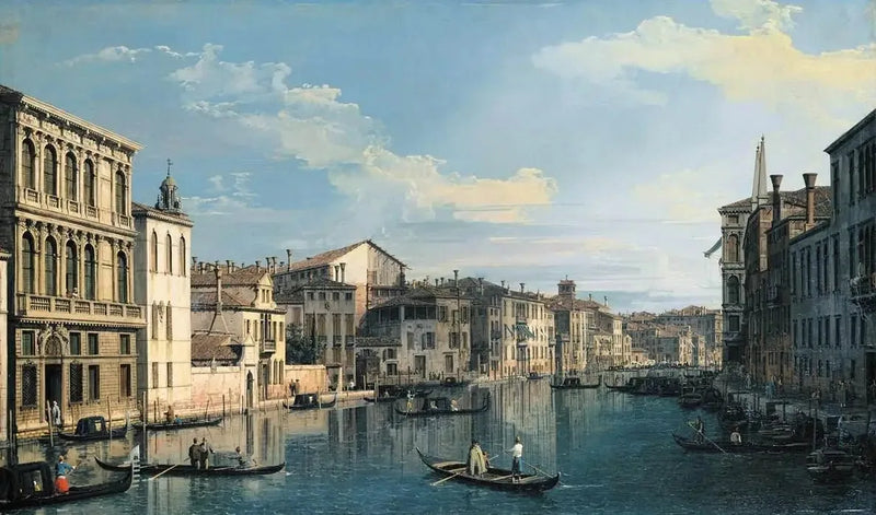 Venice: The Grand Canal from the Flangini Palace towards the San Marcuola Church - Canaletto