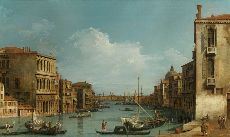 Venice: the Grand Canal from Campo San Vio towards the basin - Canaletto