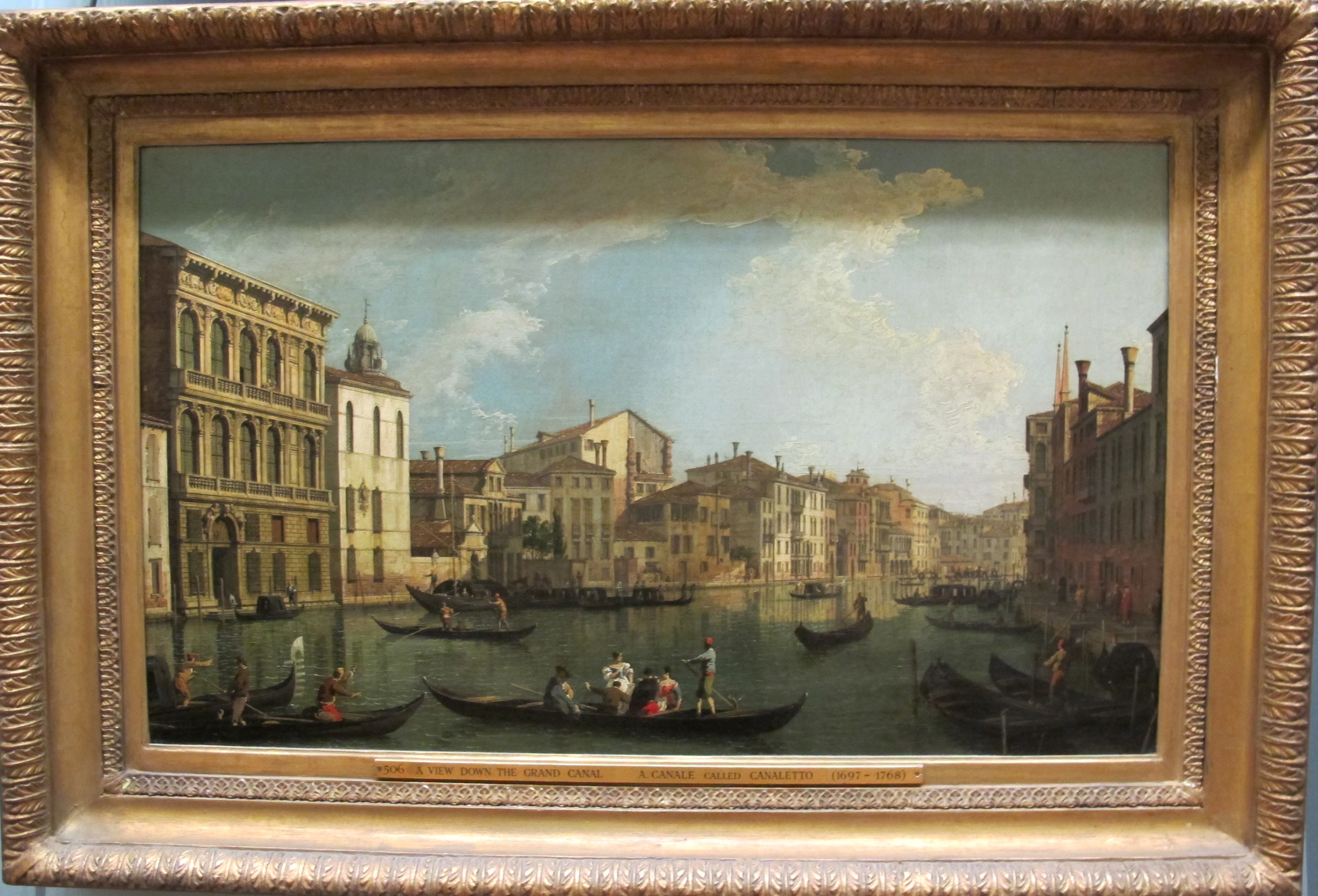 Venice: the Grand Canal of the Flangini Palace at San Marcuola - Canaletto