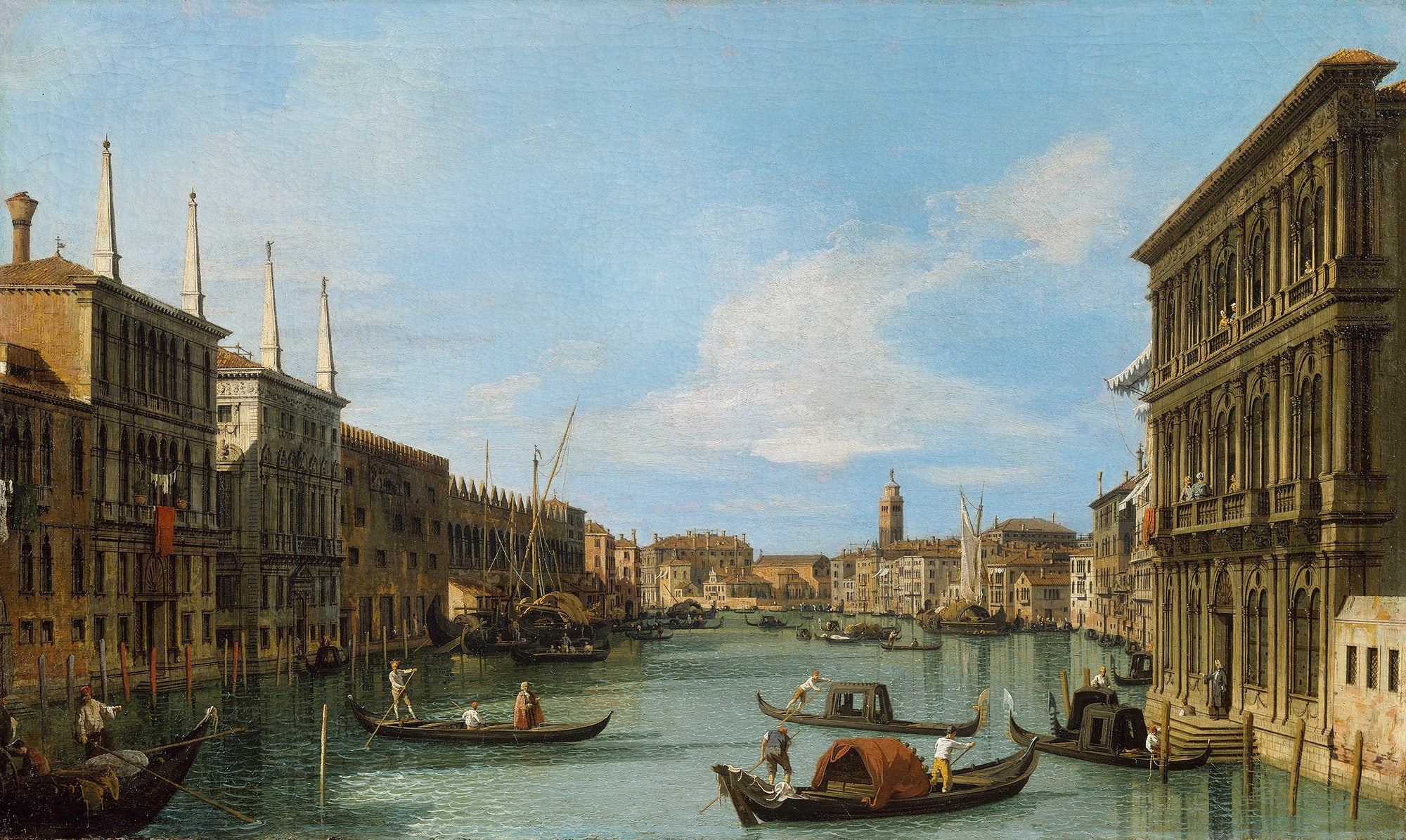 Venice: the Grand Canal of the Vendramin-Calergi Palace towards San Geremia - Canaletto