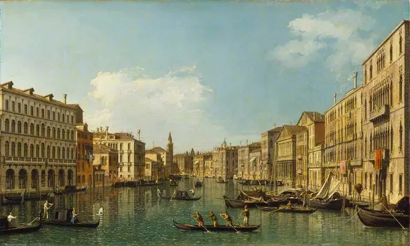 Venice: the Grand Canal of the Palazzo Foscari at La Carità - Canaletto