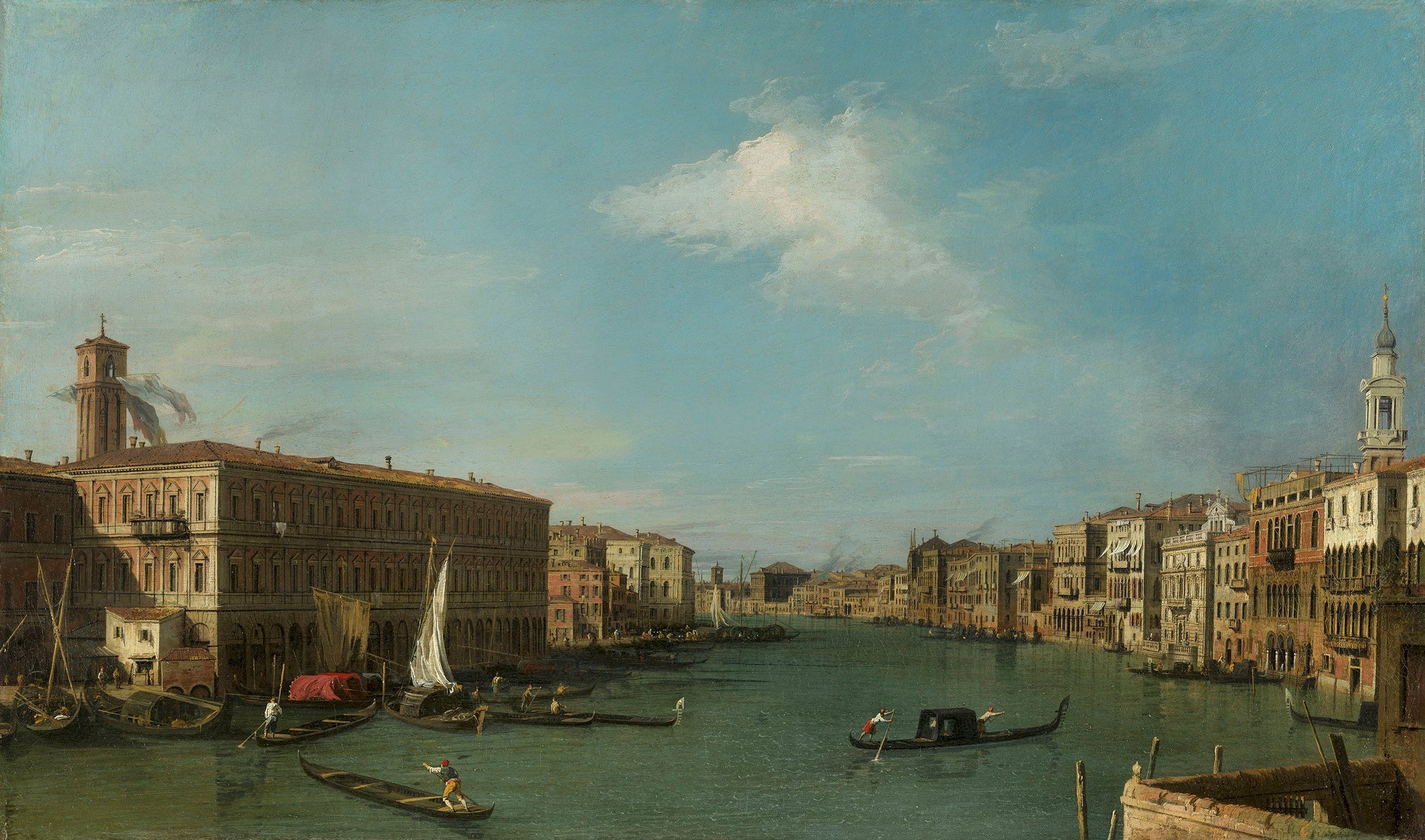 Venice: the Grand Canal towards the North from the Rialto - Canaletto