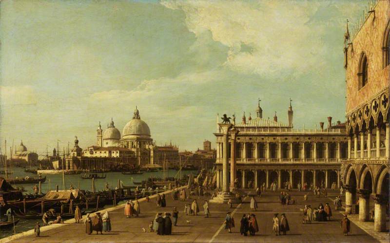 Venice: the Mole with Santa Maria della Salute - Canaletto