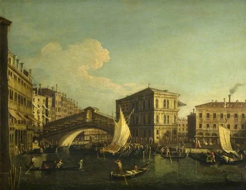 Venice: the Rialto Bridge seen from the north - Canaletto