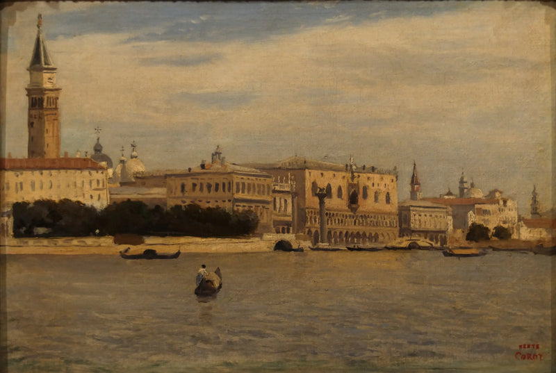 Venice, the quays seen from the Customs of the sea - Jean-Baptiste Camille Corot