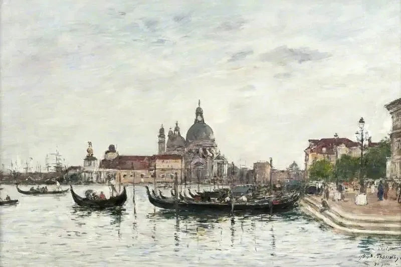 Venice: Santa Maria della Salute and the Dogana viewed from the other side of the Grand Canal - Eugène Boudin