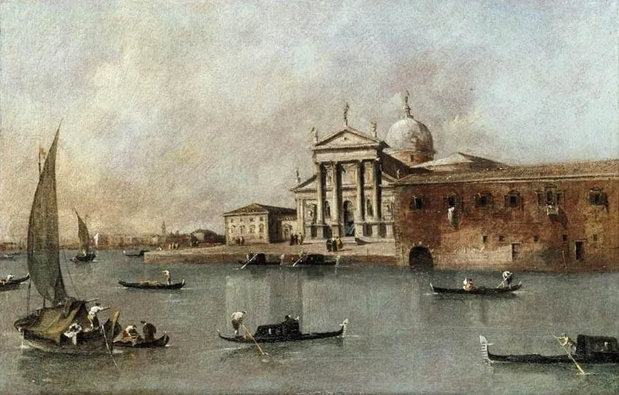 Venice: View of the Church of San Giorgio Maggiore from Giudecca - Francesco Guardi