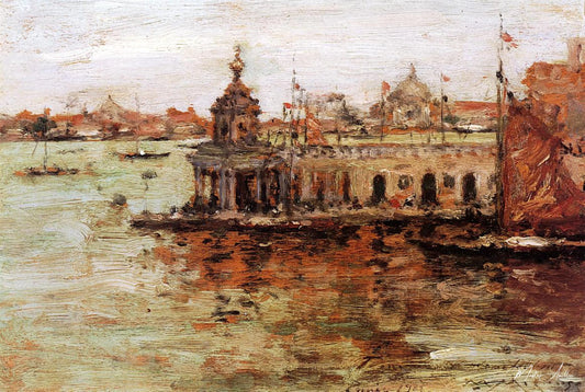 Venice - View of the Navy Arsenal - William Merritt Chase - Reproductions de tableaux et peintures haut de gamme