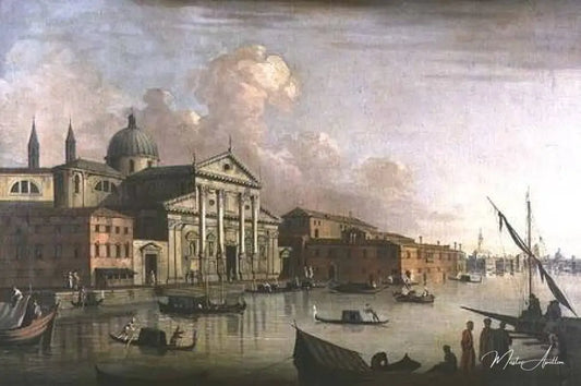 Venise : Vue de San Giorgio Maggiore (paire de 63930) - Giovanni Antonio Canal - Reproductions de tableaux et peintures haut de gamme