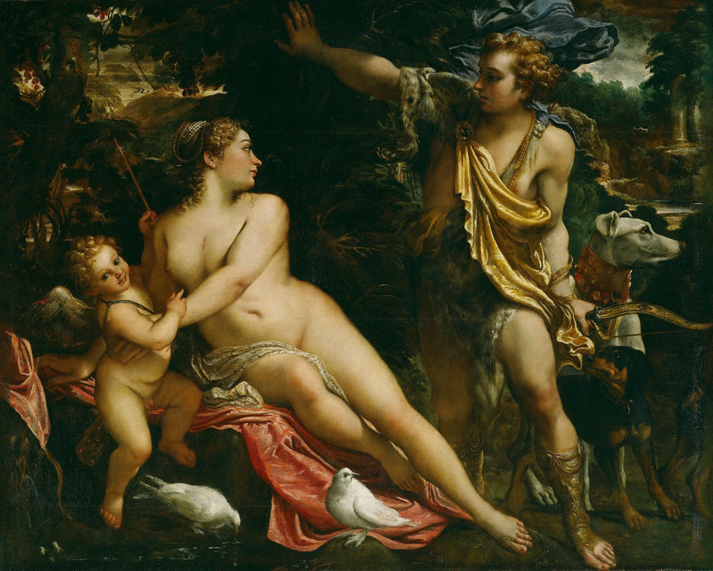 Venus, Adonis et Cupidon - Annibale Carracci