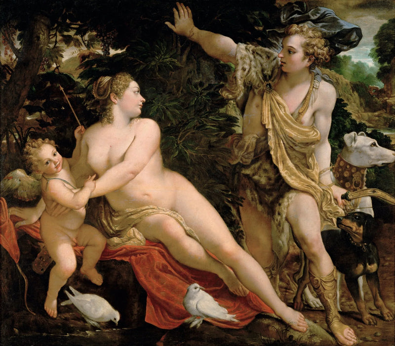 Venus, Adonis et Cupidon - Annibale Carracci