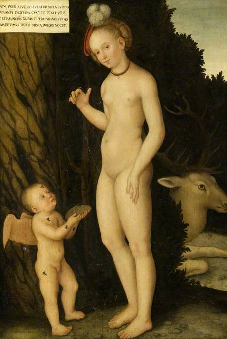 Venus with Cupid the Honey Thief - Lucas Cranach the Elder
