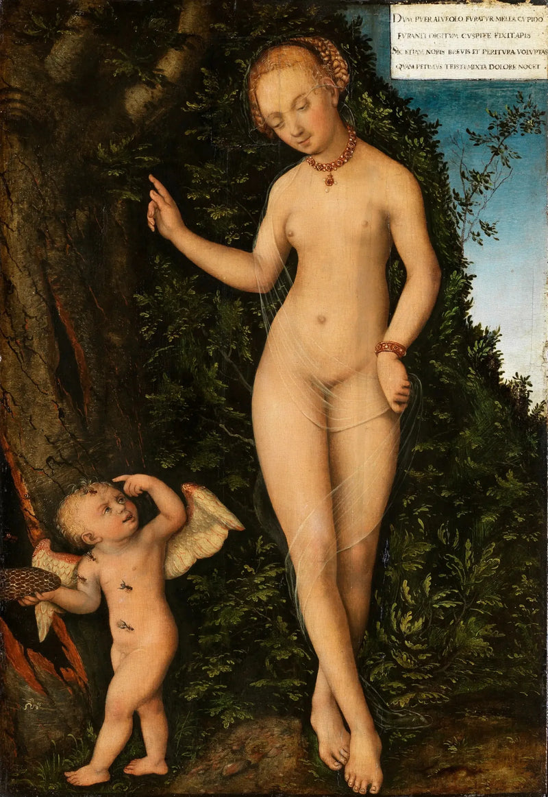 Venus with Cupid the Honey Thief - Lucas Cranach the Elder