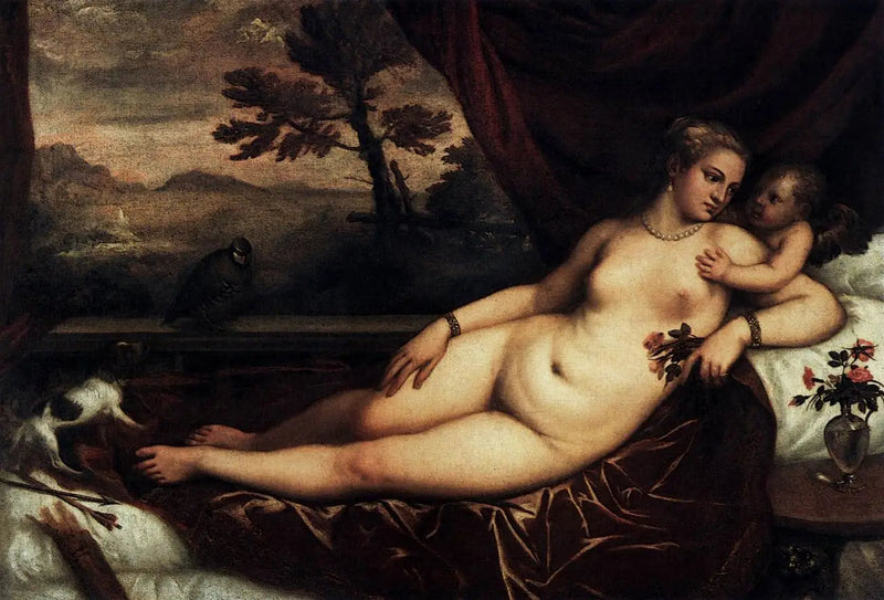 Venus with Cupid - Titian