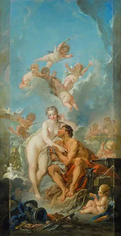 Venus chez Mars, dit autrement à tort Venus chez Vulcain - François Boucher
