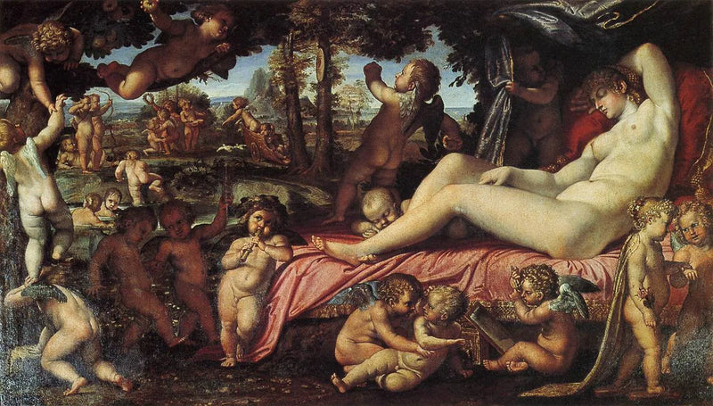 Sleeping Venus with Cupids - Annibale Carracci