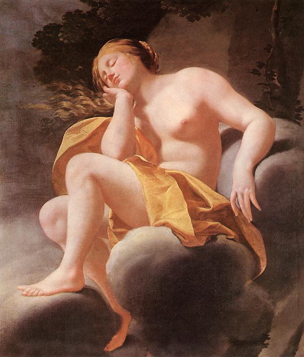 Sleeping Venus on the Clouds - Simon Vouet