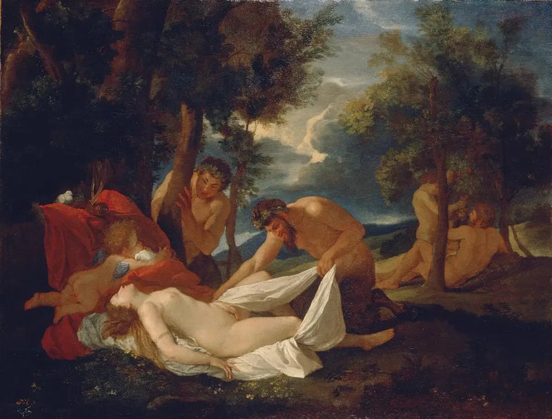 Venus endormie surprise par des satyres - Nicolas Poussin