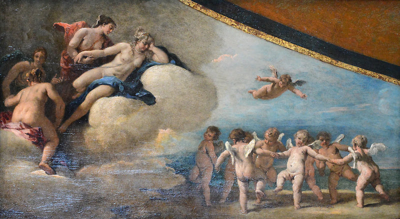 Venus surrounded by nymphs watching a dance of Eros - Sebastiano Ricci