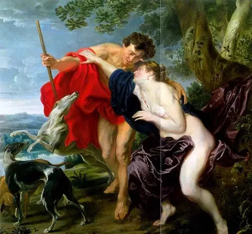 Venus trying to prevent Adonis from going hunting - Antoine van Dyck